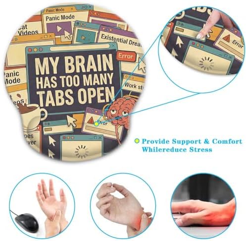 Britimes Ergonomic Mouse Pad with Wrist Support, Retro Web