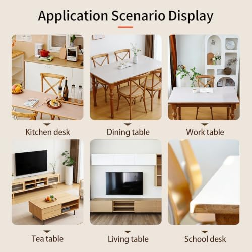 26in x 60in Clear Table Cover Protector, Clear Desk Mat Protector, 1mm Silicone Table Cover, Mats on Top of Desks