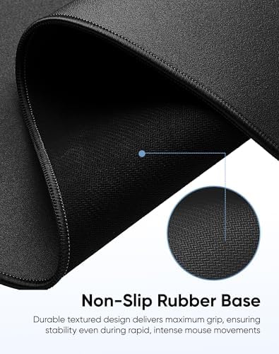 Reniteco Waterproof Large Office & Gaming Mouse Pad, 35.4" x 15.7", Black