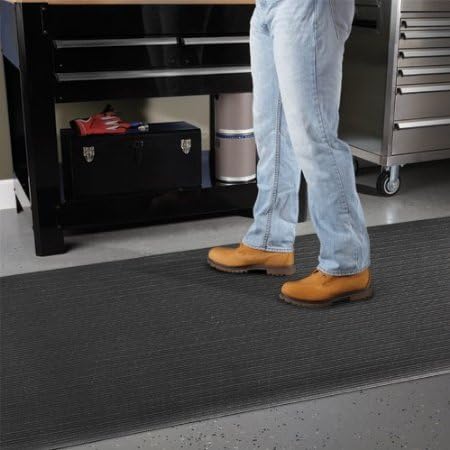 Herco 3' x 4' Vinyl Sponge Anti-Fatigue Mat - Grey