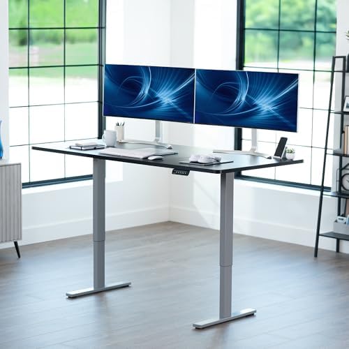 VIVO Black 71 x 36 in Standing Desk, DESK-KIT-1G7B-36