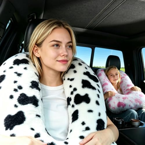 Atablyn Ergonomic Neck Pillow for Travel with Shoulder Wrap Design, Head and Neck Support for Kids & Adults on Airplane, Car and Train