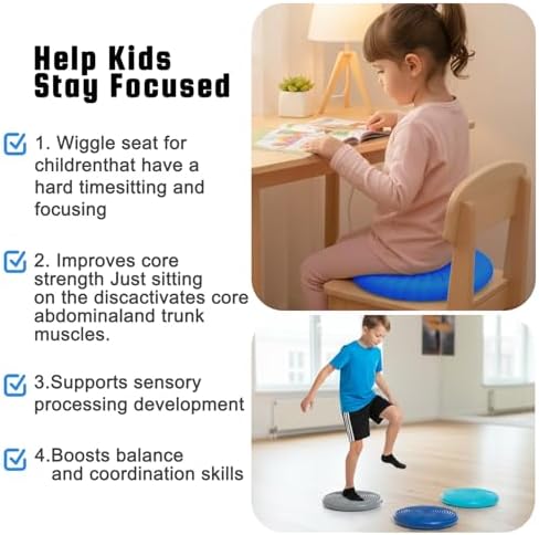 Wobble Cushion Core Balance Disc, Wiggle Seat with Inflation Pump