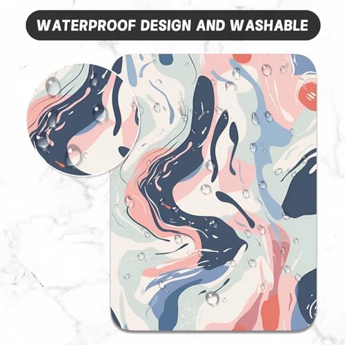Small Mouse Pad, Mini Mouse Pad 6 x 8 Inch, Thick Rubber Waterproof Mouse Mat, Cute Mousepad for Women Men Wireless Mouse Laptops Home Office, Patterns of Rivers