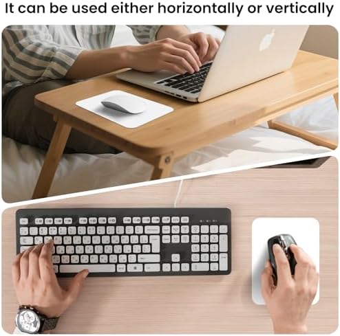 Small Mouse Pad 6 x 8 Inch, Horizontal and Vertical Flexible use. Great for Traveling, Wireless laptops, Keyboard Trays, Offices, etc. (White)
