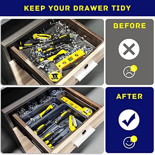 Tool Box Organizer, Tool Drawer Organizer Tray Divider, Toolbox Organization, Garage Tool Organizers and Storage, Tool Box Accessories for Rolling Tool Chest Cabinet (47PCS)