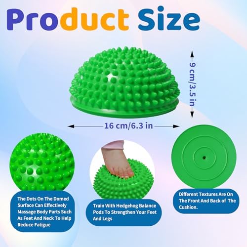 biguphate Wobble Cushion Set with Hedgehog Balance Pods & Pump
