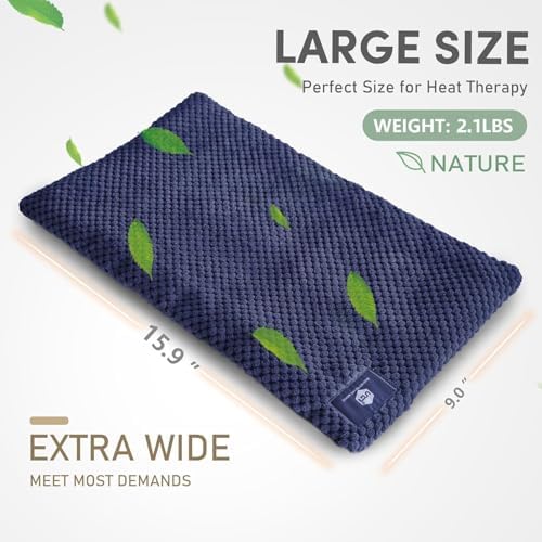 UNCN Wide Microwave Heating Pad with Washable Cover 9.5 x 16in Microwavable