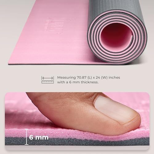 Sunny Health & Fitness Exercise Yoga Mats - Non-Slip Support for Home & Gym