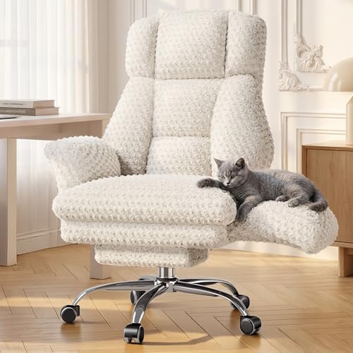 Big and Tall Office Chair with Foot Rest & Flip Armrests