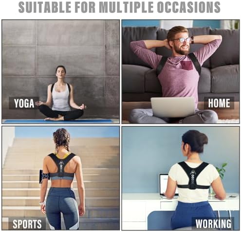 Posture Corrector Upper Back Brace Neck Shoulder Back Support Brace Pain Relief Belt For Women Men Braces Spine Straightener Breathable & Adjustable