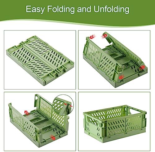 HUUSMOT 6-Pack Collapsible Small Plastic Storage Baskets, 5.9"x3.8"x2.2"