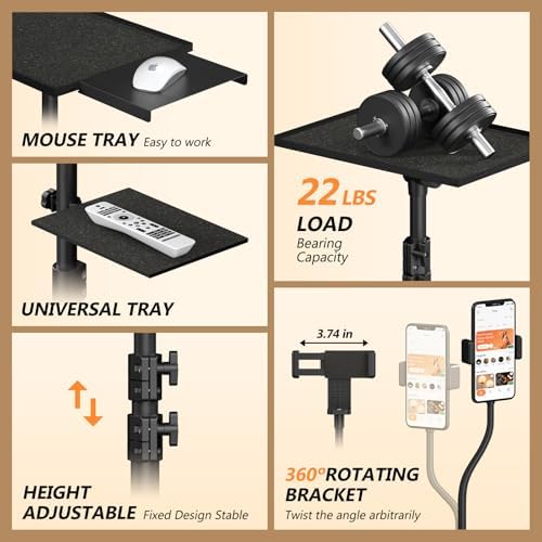 Facilife Projector Stand Tripod on Wheels, Adjustable Height 31-56 Inches, Laptop Tripod Stand Rolling, Heavy Duty Projector Tripod Metal Construction, Multifunctional for Office & Home (31-56 Inches)