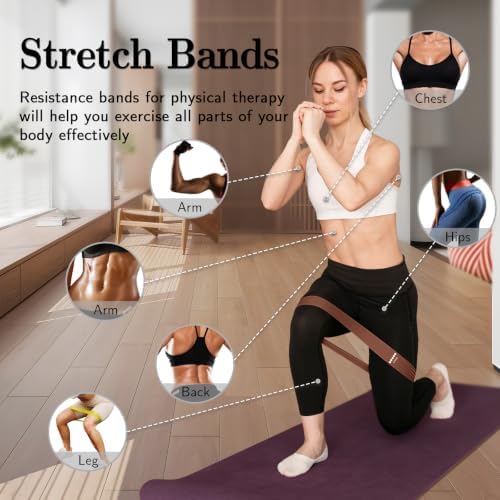 Resistance Bands for Working Out, 5 Levels Elastic Exercise Bands