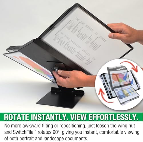 Ultimate Office SWITCHFILE 10-Pocket Reference Display Organizer Black Pkts