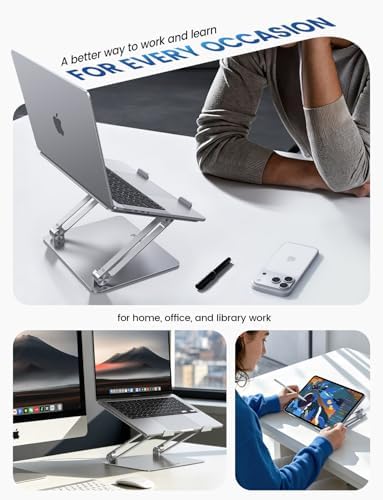 Lamicall Aluminum Laptop Stand for Desk for MacBook Air Pro Neo 10-17.3''