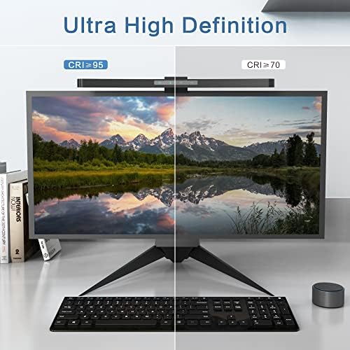 ONWAY Curved Monitor Light Bar with Wireless Remote,Monitor Auto-Dimming and Camera Base,Applicable to All Screens. No Screen Glare,for Home Office