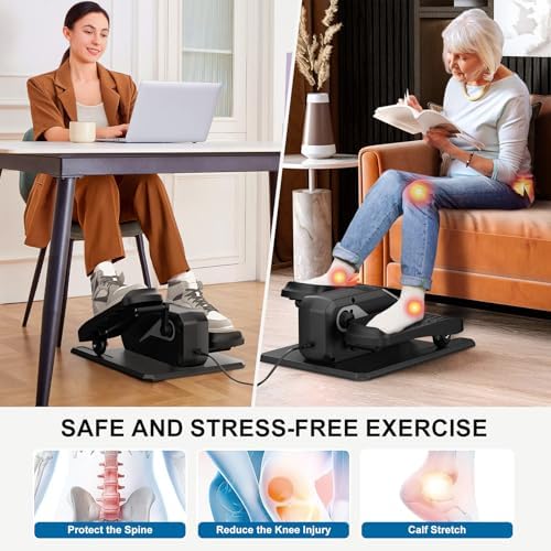 Under Desk Elliptical Leg Exerciser While Sitting for Seniors