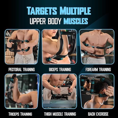 Twister Arm Trainer for Men & Women – Adjustable Chest Expander & Arm Strength Trainer, Home Gym Equipment for Body Workout, Chest Trainer with 2 Springs, Finger Stretcher & Workout Gloves