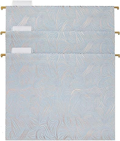 6 Pack Hanging File Folders Filing Cabinet Organizer Letter Size 1/5 Cut Adjustable Tabs Decorative for Home Office School Classroom, Gilding 9.3” x 12.8”…