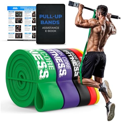 Pull Up Assistance Resistance Bands - Long Loop Power Bands for Men and Women - Strength Power Flexibility Training at Home & Gym - Ebooks & Workout Chart Included by Iron Core Fitness