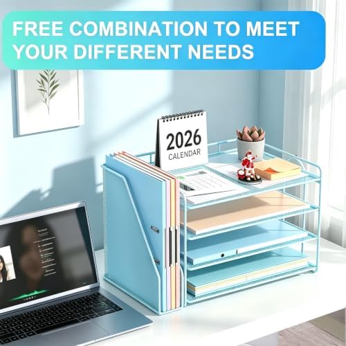 gianotter 4-Tier Paper Organizer With Magazine Holder