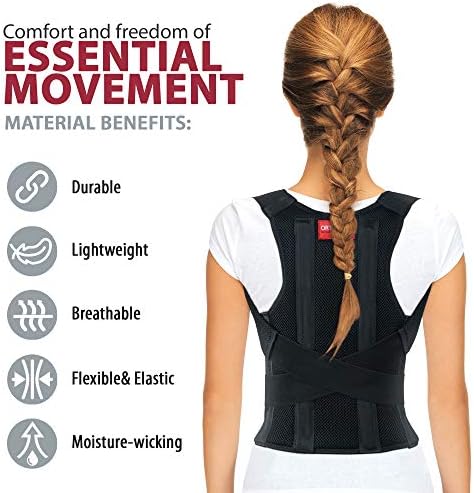 ORTONYX Posture Corrector for Women & Men, Back Shoulder Support Brace