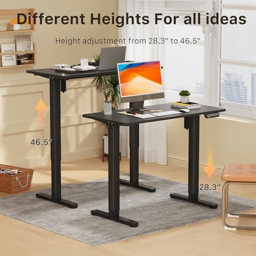 JOY worker Small Electric Stand Up Desk, 40" Whole Piece Height Adjustable