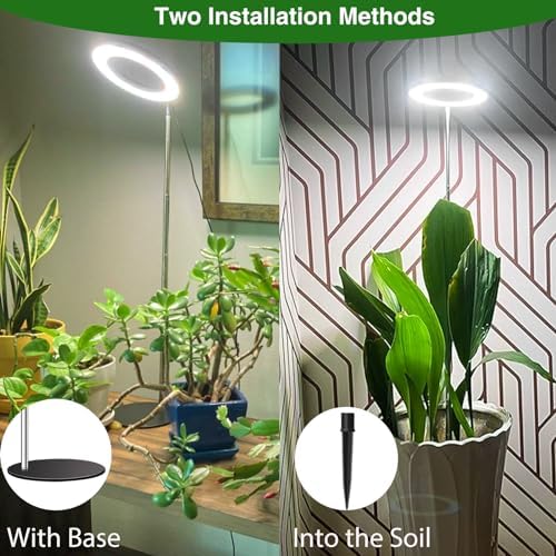 Aokrean Grow Lights for Indoor Plants,Full Spectrum 6.3in Desk Plant Light