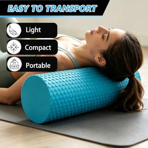 Foam Roller for Exercise, Pilates, Back Physical Therapy, 18" X 6" Round