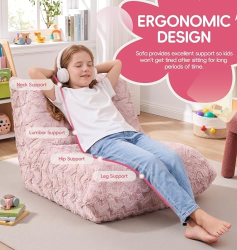 Hobestluk Small Bean Bag Chair Fireside Floor Chair BeanBag Couch Togo Sofa