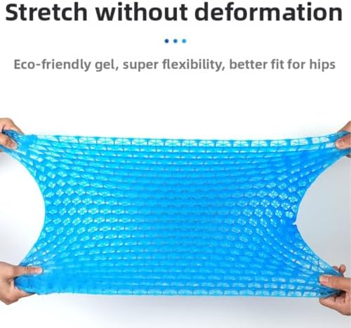 2026 Upgraded Silicone Gel Seat Cushion Honeycomb,Thick & Extra Large Gel Seat Cushion,Cool and Breathable for Home,Office Chair,Car Seat，Red