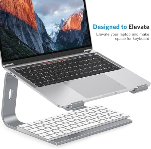 OMOTON Laptop Stand, Detachable Mount for MacBook Air/Pro Dell HP Grey