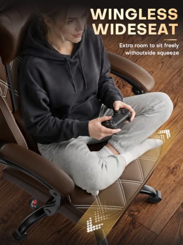 HLDIRECT Gaming Chair with Massager Lumbar Support, 400LBS Weight Capacity