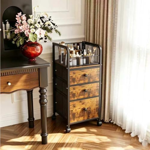 Rolling Makeup Vanity Cart Makeup Organizer with Drawers