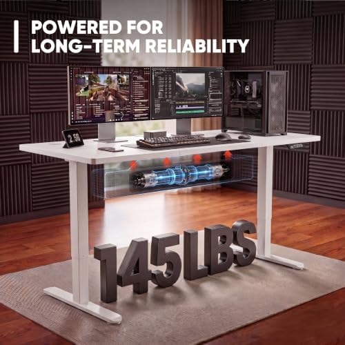 Furmax 48 Inches Electric Height Adjustable Standing Desk Home Office Desk