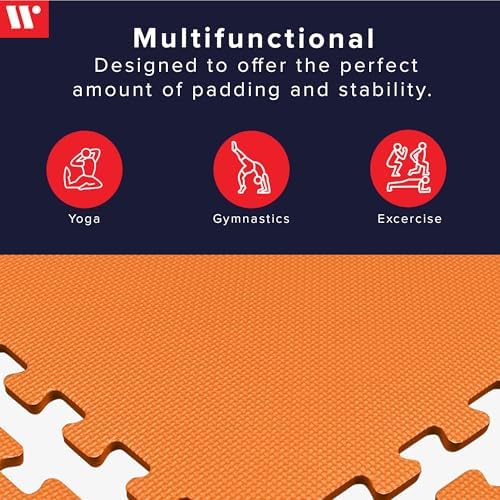 We Sell Mats 3/8" Thick Multipurpose EVA Foam Exercise Floor Mat, Interlocking Tiles, Anti-Fatigue for Home or Gym
