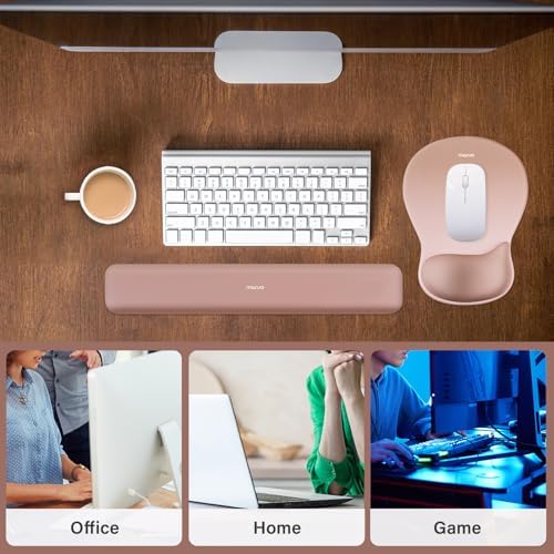 MOSISO Wrist Rest Support for Mouse Pad & Keyboard Set, Brown