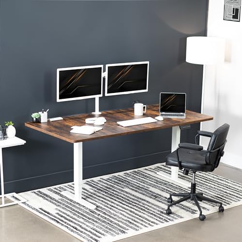 VIVO Rustic Vintage Brown 71 x 36 in Standing Desk, DESK-KIT-2W7N-36