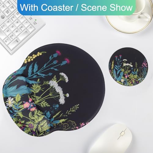 Ergonomic Mouse Pad with Wrist Rest Support,Gel Mouse Pads for Desk