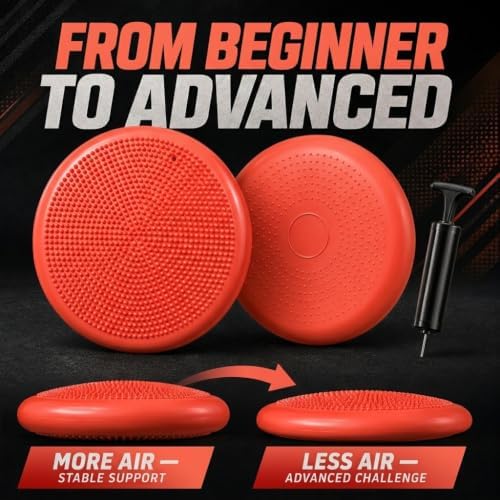 Hanstuten Wobble Seat Cushion Balance Disc - Rubber Wiggle Seat for Active Sitting, Office Desk Chair, and Core Strength Training