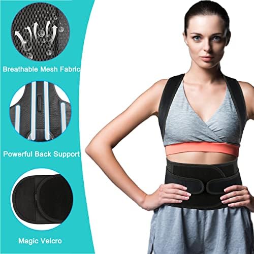 Posture Corrector for Men and Women,Adjustable Back Brace for Upper and Lower Back Pain Relief - Improve and Neck,Shoulder,Back Relieve XL(37"-42")