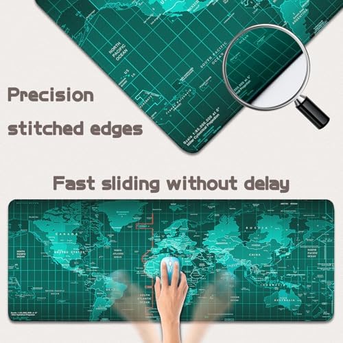 Mouse Pad Gaming - Desk Mat for Keyboard and Mouse - Large Mouse Pads for Desk, Gaming Mousepad with Non-Slip Base, Desks Pad (31.5" X 11.8") for Game, Office and Home