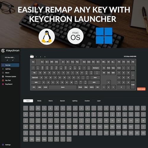 Keychron K10 Max QMK Wireless Custom Mechanical Full-Size Keyboard