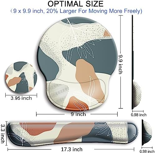 Mouse Pad and Keyboard Wrist Rest Support,Ergonomic Mouse Pad Set