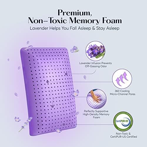 Sutera - Cooling Lavender Zen Memory Foam Pillow, Lavender Oil Infused