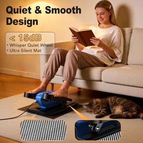 Under Desk Elliptical Leg Exerciser While Sitting for Seniors