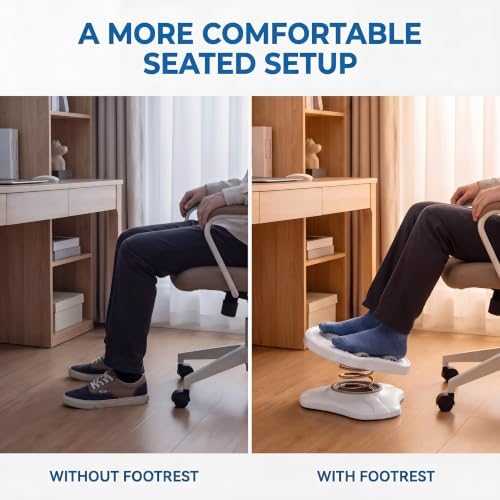 Foot Rest Under Desk at Work, Ergonomic Under Desk Footrest