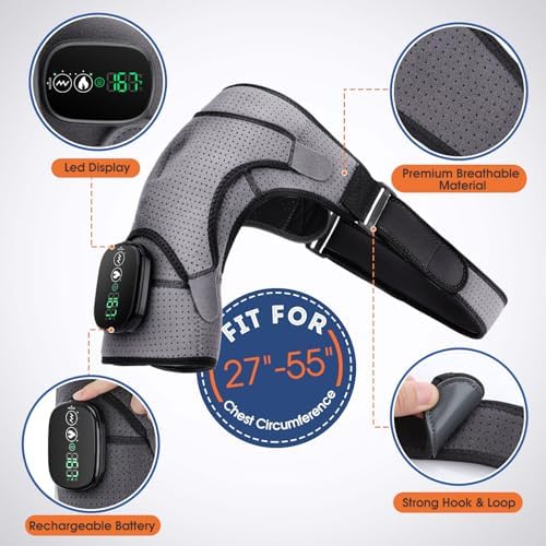 Cordless Shoulder Heating Pad with Massage, FSA Eligible Items Heating Pad