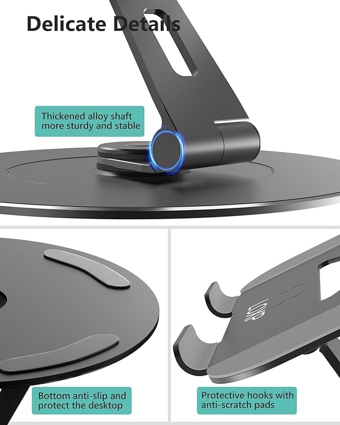 LOXP Adjustable 10-17.3" Laptop Stand for Desk with Larger Base